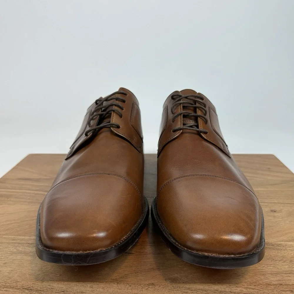 New Mens Johnston & Murphy Novick Cap Toe Oxfords‎ Leather Dress Shoes Sz 16 D